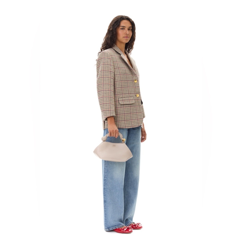 NWT Ganni Small Bou Bag - Oyster Gray - Picture 9 of 16